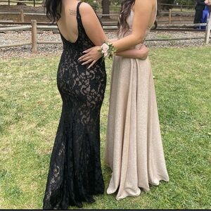 Xscape Black Lace Prom Dress